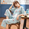 多拉美睡衣女春夏纯棉七分袖卡通甜美夏季可外穿女士家居服套装 XL 实拍图