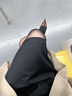 DGPZ半身裙女职业包臀裙显瘦一步裙商务休闲西装裙休闲正装裙W0847 黑色 2XL 实拍图