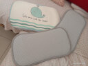越贝乐 婴儿枕头宝宝夏季冰丝透气凉席枕套 0-1-6个月新生儿童网洞枕芯 36*22cm（建议0-2岁） 蓝色小鲸鱼 实拍图