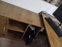 如森（RUSEN） 办公桌老板桌椅组合单人办公家具大班台主管经理桌子电脑桌定制 黑架+金橡木色（店长推荐） 160*80桌+带抽屉侧柜+椅子 实拍图