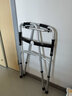 助行器老人助力车辅助器康复训练医院用四脚拐杖结实防滑老年人扶手架子残疾人拐棍骨折轻便走路学步车助步器 直款铝合金加粗加固+四个脚套 实拍图
