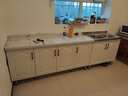 京胜树（JINGSHENGSHU）简易厨柜济型家用不锈钢灶台柜厨房整体组合装洗菜碗柜简约橱柜 160cm平面 实拍图