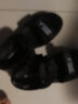 回力凉鞋女2022夏季新款魔术贴运动厚底一字带黑色学生软底松糕小香风沙滩鞋子 0395黑色 39 实拍图