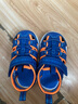 Skechers斯凯奇童鞋男宝宝凉鞋小童包头沙滩鞋魔术贴夏季学步鞋400041N 男童/蓝色/橘色/BLOR 22 实拍图