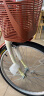 凤凰（PHOENIX） 自行车女男母子车可带娃双人车接送小宝宝孩子城市轻便代步单车 24寸亲子车米黄【加厚铝合金轮】 实拍图