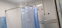 圣莎兰恩 浴室浴帘杆转角浴帘弧形浴杆套装弧型L型浴室浴帘布套装免打孔 打孔伸缩A款不加浴帘 实拍图