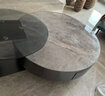 致美丽轩 意式轻奢岩板茶几现代简约客厅圆茶几小户型不锈钢岩板台面茶几 博尼斯灰【12mm加厚岩板】 80cm单圆 实拍图