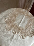 巧林儿 咖啡桌茶几小圆桌布欧式蕾丝圆桌餐桌布艺客厅家用台布阳台桌布 米白色—062款 83*83cm （床头柜盖布） 实拍图
