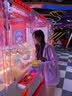 唐狮卫衣外套女春装秋冬季新款针织开衫宽松上衣女 无绒款/香芋紫 S 实拍图