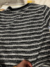 伊芙丽（eifini）伊芙丽通勤简约百搭肌理感条纹小香风针织短袖T恤女2024春装上衣 黑色预售[5月18日]发 160/84A/M 晒单实拍图