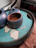 藏壶天下 宜兴紫砂壶西施纯手工刻绘泥绘名家原矿墨绿泥茶壶茶具 喜梅款 实拍图