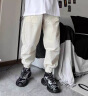 NASA LIKE官方潮牌垂感休闲裤男夏季美式冰丝速干裤子男士纯色束脚清凉长裤 米色 L（推荐140-150斤） 晒单实拍图