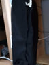 百鹊亭（BAIQUETING）牛仔裤男夏季薄款潮流宽松直筒简约裤子坠感春秋款休闲阔腿九分裤 黑色【松紧腰】 2XL 实拍图
