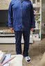 芬腾睡衣男纯棉长袖翻领开衫全棉简约绅士男士家居服套装父亲节礼物 宝兰 2XL 实拍图