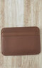 三间蓝卡包男士真皮牛皮超薄零钱包商务卡夹门禁卡套多卡位迷你零钱小包 棕色 平纹 实拍图