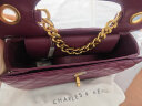 CHARLES&KEITH菱格链条单肩包斜挎包婚包包女包生日礼物CK2-70701062-1 Purple紫色 S 实拍图