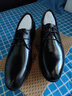 七匹狼皮鞋男内增高商务休闲鞋头层牛皮正装鞋真皮系带休闲鞋子男士婚鞋 黑色（四季款） 43 实拍图
