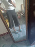 LNAN女装七分阔腿裤女2025夏季新款韩版黑色薄款高腰垂感休闲裤 黑色 七分裤 2XL 建议123-138斤 实拍图