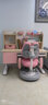 美嘉思 儿童桌椅套装 儿童书桌 进口实木学习桌 小学生书桌写字桌 大收纳120橡胶木+M6椅/粉 实拍图