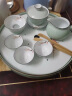 唯古潮汕功夫茶具套装家用小套青瓷茶盘茶壶盖碗茶杯整套陶瓷茶船 茶壶9件套（普通包装） 实拍图