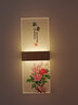寻光之鹿壁灯新中式床头灯创意印花灯具 精美韵味艺术装饰灯 梅兰竹菊 拉丝金27*10cm牡丹 暖光 实拍图