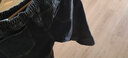 西域骆驼（VANCAMEL）牛仔裤男宽松直筒休闲韩版垂感阔腿九分裤子男牛仔长裤 黑灰 2XL 实拍图