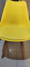 潇崇椅子靠背椅现代简约餐椅家用化妆椅休闲办公椅吧台软包伊姆斯椅子 黄色软包【实木腿】 实拍图