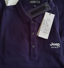 JEEP SPIRIT吉普长袖T恤男春秋季男装翻领打底衫韩版上衣服 藏青色 3XL  实拍图