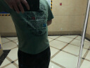 后探（HouTan）美式短袖t恤男宽松夏季纯棉圆领半袖男士潮流个性印花复古体恤衫 绿色（重磅款） XL（140-160斤） 晒单实拍图