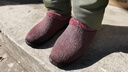 老美华冬季新款女棉鞋加棉保暖舒适防滑休闲中老年妈妈鞋 紫红 35 实拍图