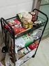 米帮手厨房置物架落地蔬菜置物架透气收纳架多层小推车储物架菜架旋转架 【曜石黑三层】加粗+万向轮+挂钩 实拍图