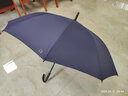 天堂伞直柄伞直杠伞长柄伞加大双人伞可定制企业logo商务8骨半自动伞 黑色（黑胶晴雨两用款）-弯把手 实拍图