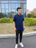 海澜之家（HLA）polo衫男短袖2026夏季商务休闲凉感透气简约翻领体恤纯色百搭半袖 凉感透气-藏青B8 M (170) 推荐125~136斤 实拍图