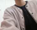 MUJI女式 抓绒 开衫 家居服 睡衣上衣单件外套 FD1IVC3A 薰衣草色 M（160/84A） 实拍图