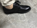 热风春季新款男士休闲皮鞋增高韩版商务雕花布洛克正装鞋潮 01黑色H43M0732 39 实拍图