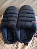 惠夫人 冬季棉拖鞋男士简约半包跟室内家居地板防滑软底情侣大码保暖鞋 兔毛条全包 咖啡 46-47 【适合45-46码穿】 实拍图