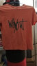 衣领飘飘短袖T恤女装显瘦上衣夏装女士衣服字母印花体恤棉情侣 砖红色 M偏大(110-130斤)  实拍图