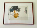 橙舍 新中式餐厅装饰客厅挂画福禄茶室壁画水墨画国画 唐华 福寿绵长 喜事多-雅致黑胡桃 装裱65*85 实拍图