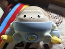 皇儿儿童玩具声控翻滚小猴子电动早教男孩女孩宝宝爬生日礼物男孩女孩 【马卡龙蓝】翻滚猴+白熊飞碟 萌趣翻滚猴 实拍图