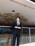 VORLANSA西服套装男西装整套修身商务正装大学生上班面试职业装工作服 黑色（外套+裤子） 50/XL 实拍图