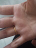 中国黄金（CHINA GOLD） 黄金戒指女3D足金磨砂光圈素圈戒指一世一生情侣对戒礼物送对象 13#/约0.7g 实拍图