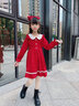 安妮优儿（Anneyol）女童连衣裙秋季2025新款秋装小女孩秋冬裙子儿童洋气女童装公主裙 粉色 150 实拍图