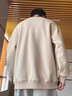 名创优品（MINISO）卫衣男春秋中国风潮牌宽松百搭无帽长袖男士秋冬款圆领休闲上衣服 卡其色(大爆炸龙) XL 180(体重140-160斤左右) 实拍图