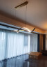 慕能 全铜现代简约餐厅吊灯轻奢餐桌灯意式极简饭厅灯长条灯北欧灯具 1.2米金色-长盘-LED光源 实拍图