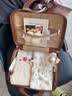 兰咖小熊（Lan Ka xiao xiong）高端婴儿礼盒套装新生儿衣服用品大全初生刚出生宝宝满月见面礼物 【夏款】妮妮的米色花园I款-礼箱 59cm (0-3个月宝宝)新生 实拍图