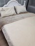 雅鹿牛奶绒四件套冬季加绒床单床笠款双面绒被套珊瑚绒床上用品套件三 羽梦-宾利蓝【双面加厚暖绒】 1.8m 床单款 四件套-被套200*230cm 实拍图