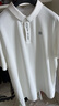 KOLON SPORT/可隆POLO衫 男子户外保罗速干吸湿露营徒步运动翻领短袖T恤 LHPT4MTT57-IV 象牙白 180/XL 实拍图