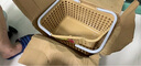 魔丽 多功能家用塑料篮子手提超市购物篮买菜便携篮药店专用 杂物厨房收纳筐篮 咖啡色 大号39*29*21cm 实拍图