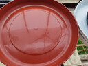 九千谷花盆托盘圆形3个装 树脂托盘花盆垫底托荷叶边直径24cm砖红色1923 实拍图