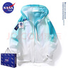 NASA BASE官方潮牌联名外套男女款秋冬季青少年渐变加绒加厚衣服大码夹克 23309绿色（春秋款） 2XL （建议135-150斤） 实拍图